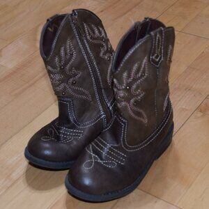 NINA Cowboy Cowgirl Toddler Baby Girls' Sz 9 Boots - Zips on Sides